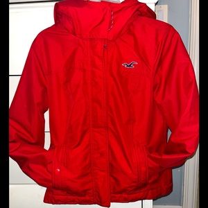 New with no tags- Women Hollister- Red Weather Jacket